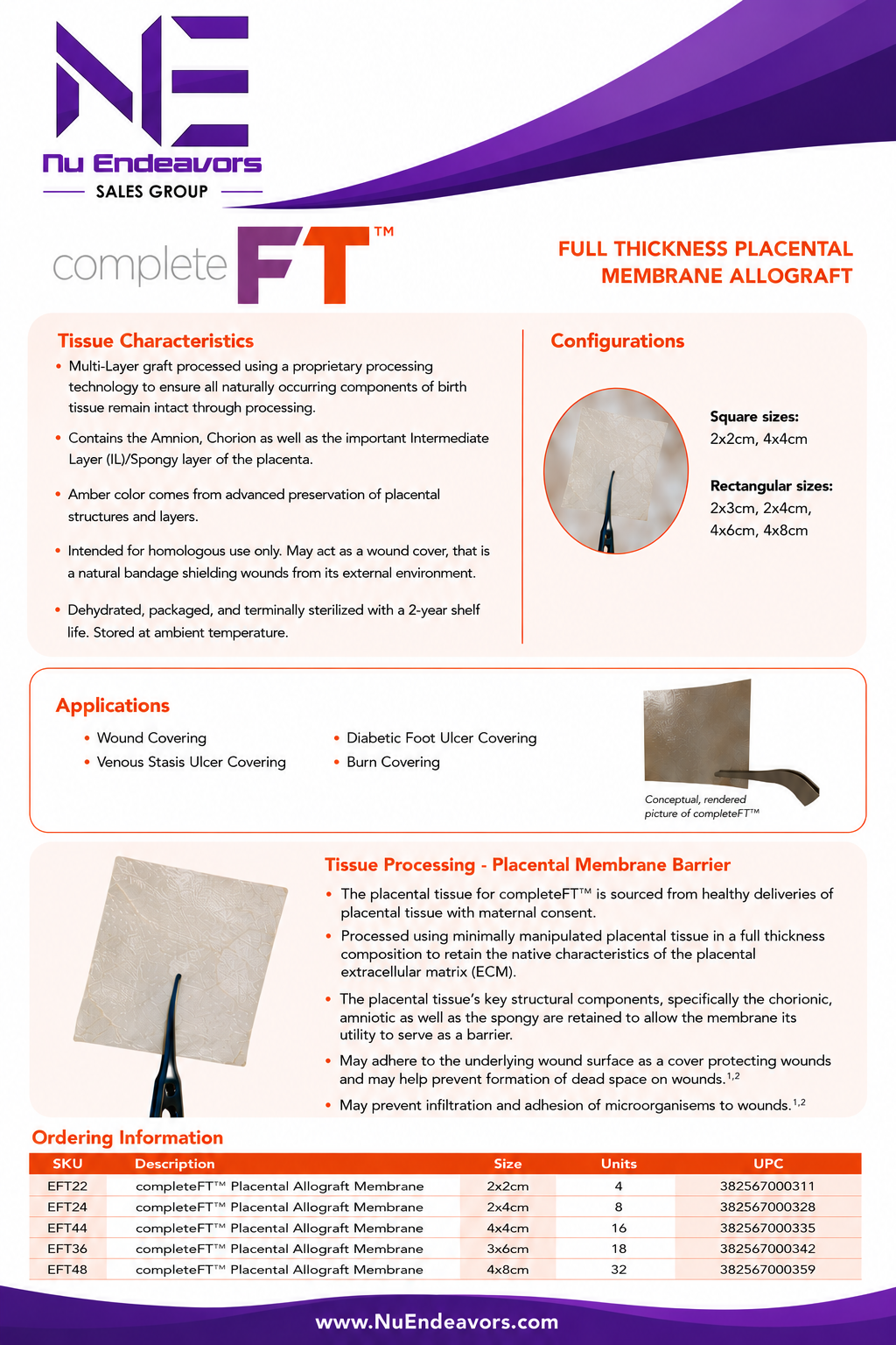 completeFT™ Placental Allograft flyer
